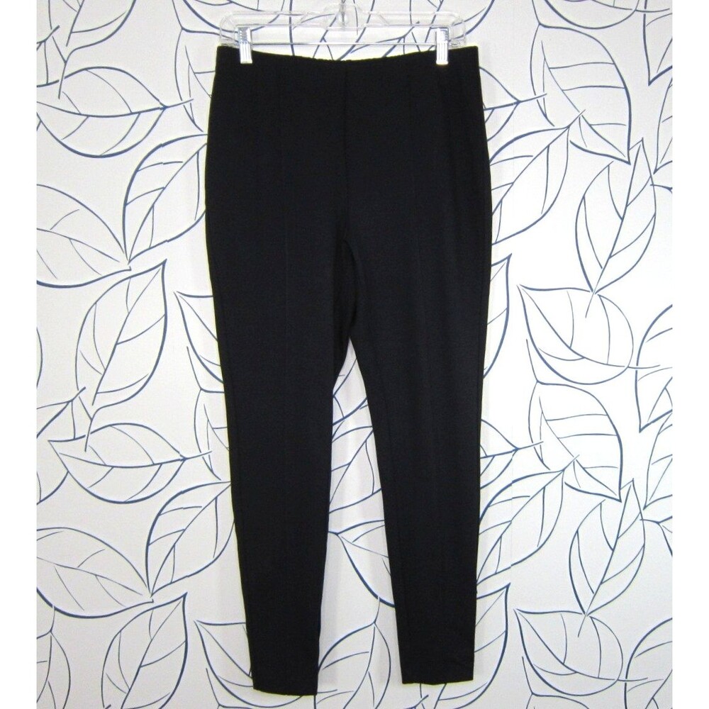 J. Jill Navy Blue Ponte Leggings Front Seam Slim Leg Pants Size M New!